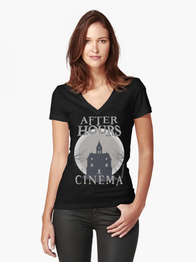 Fitted Ladies V-Neck T-Shirt Black