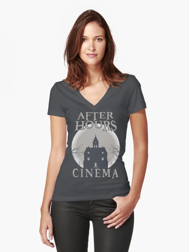 Fitted Ladies V-Neck T-Shirt Gray